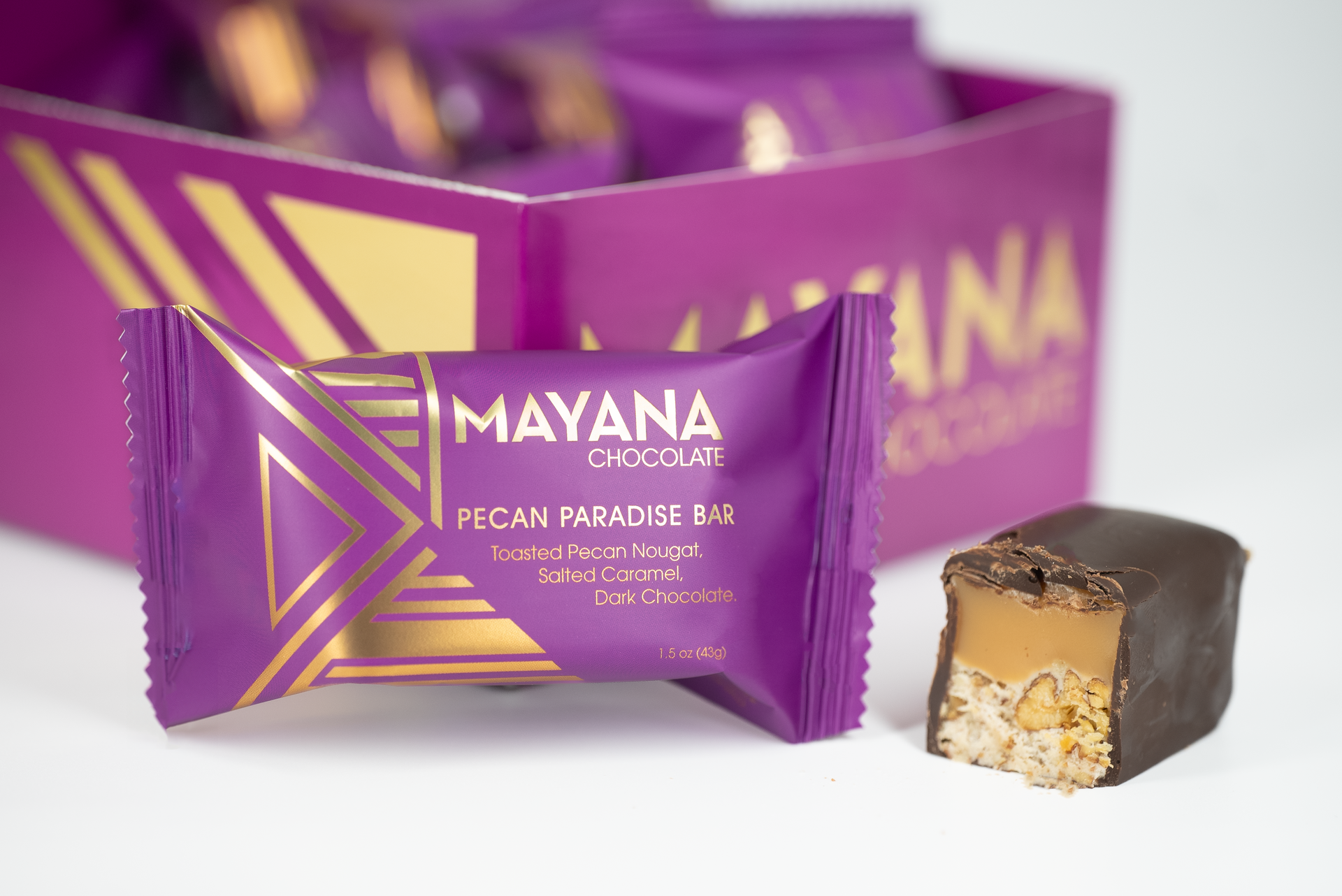 Pecan Paradise Bar // 10 Count – Mayana Chocolate